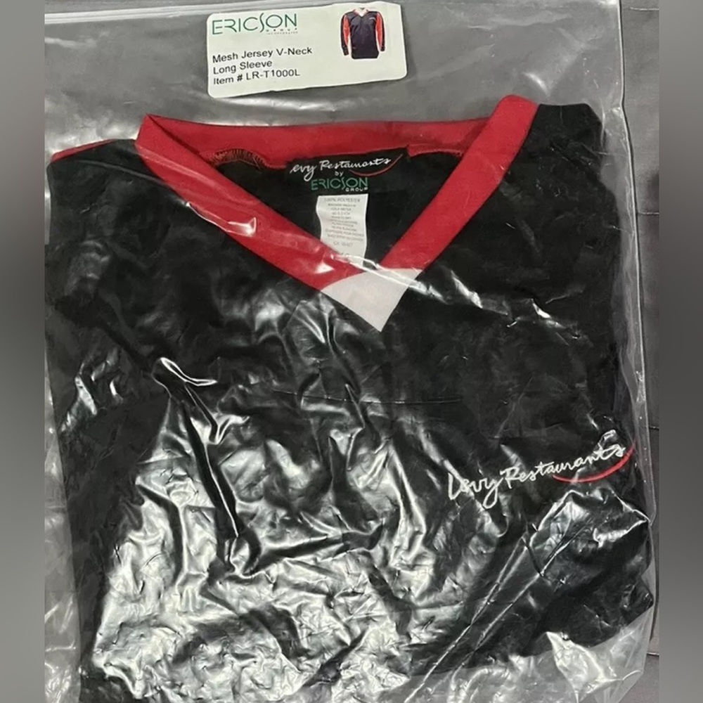 Ericson Large Men’s Women Blouse Stretchy Chef Coat Baker Top Cafe